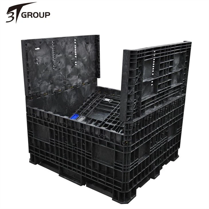 45 x 48 x 50 Heavy-Duty Collapsible Bulk Container 2 Doors facroty